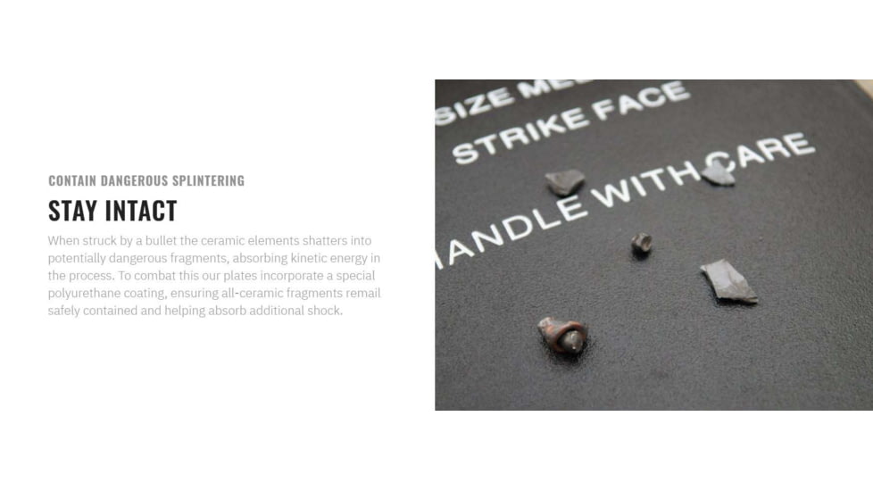 UARM SA3B Level III++ Boron Carbide SAPI Armor Plate, S, SA3BS