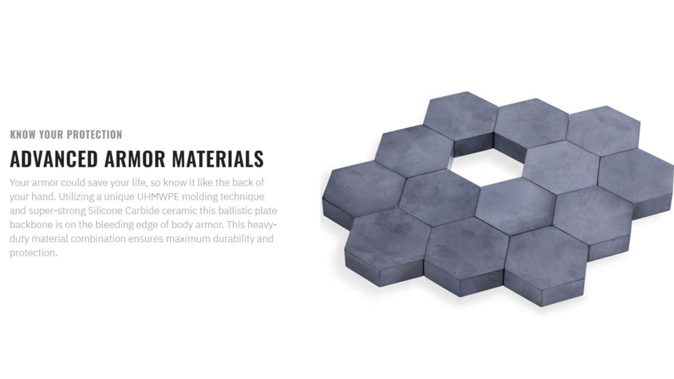 UARM SA4SSP Level IV+ Silicon Carbide Side Armor Plate, 6X8, SA4SSP82