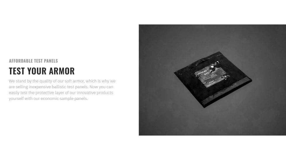 UARM SASP Soft Armor Sample Pad UHMWPE, Type IIA Threat Level, SASP2A