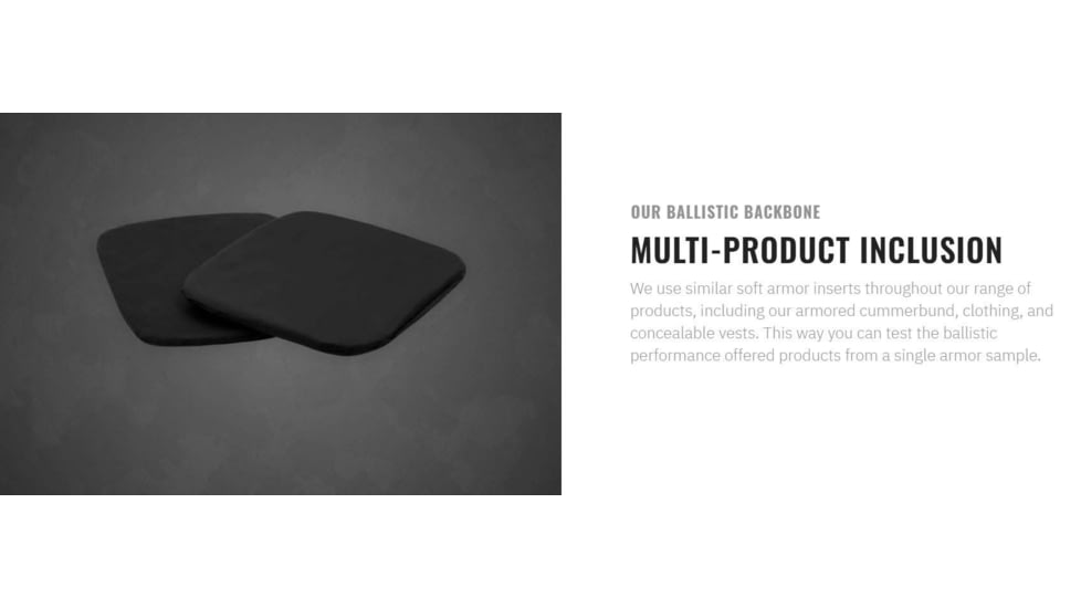 UARM SASP Soft Armor Sample Pad UHMWPE, Type IIA Threat Level, SASP2A