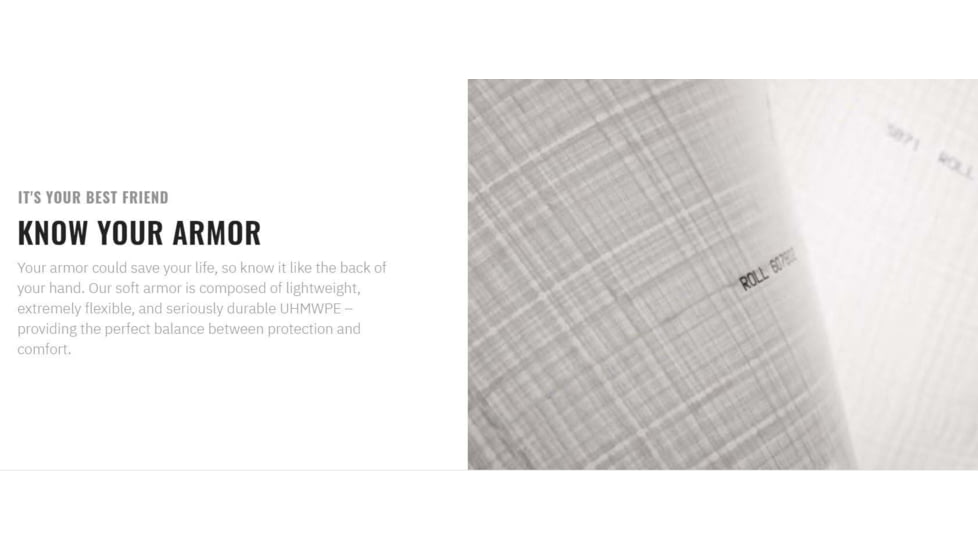 UARM SASP Soft Armor Sample Pad UHMWPE, Type IIA Threat Level, SASP2A