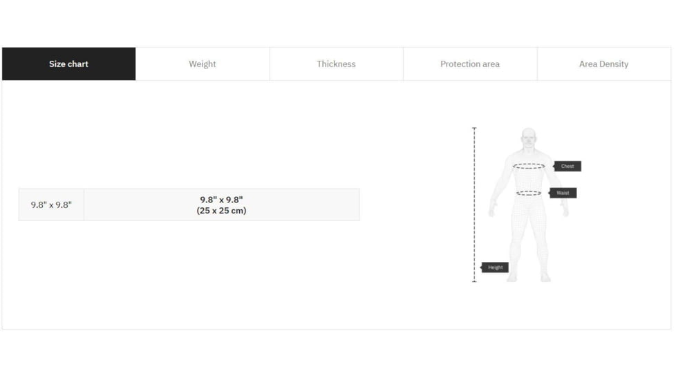 UARM SASP Soft Armor Sample Pad UHMWPE, Type IIA Threat Level, SASP2A
