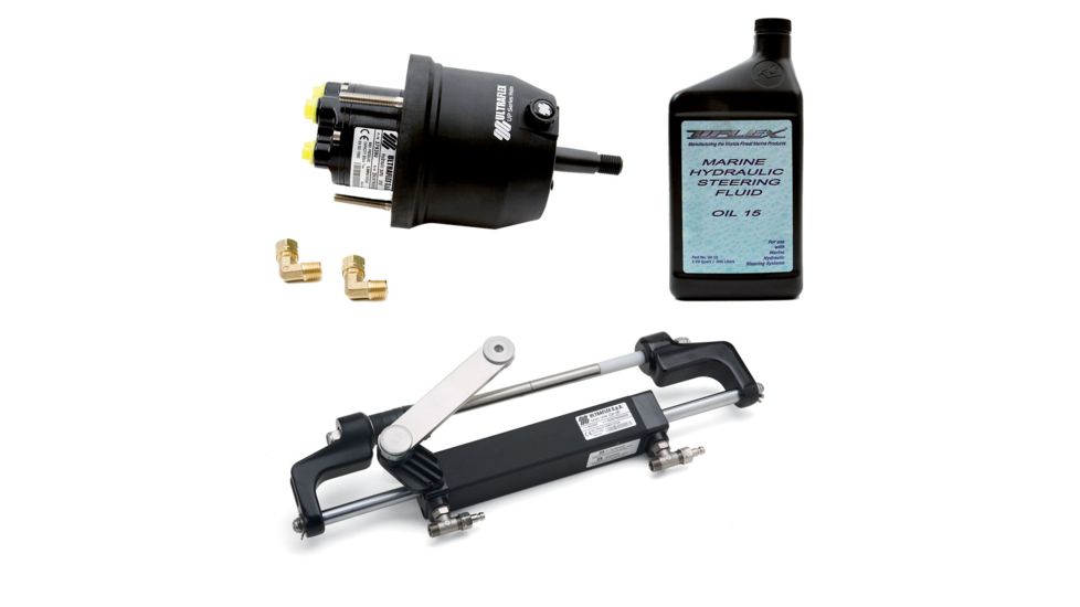 Uflex USA 1.0 Front Mt. Outboard Steering System f/Up To 150HP w/UP20 F Helm, UC94OBF, 1 Cylinder &amp; Oil Hyco 41168