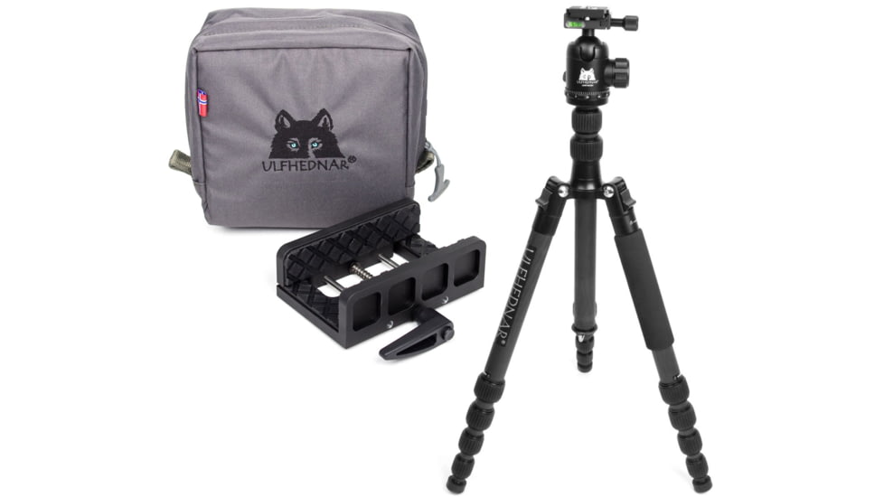 Ulfhednar Shooting Tripod with Arca Ballhead and Ulfhednar Monkey Clamp