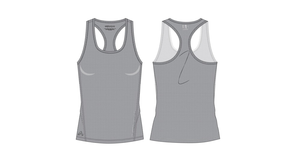 Ultimate Direction Cumulus Racerback Tank W - Womens, Light Gray, XS, 83481924LGY-XS
