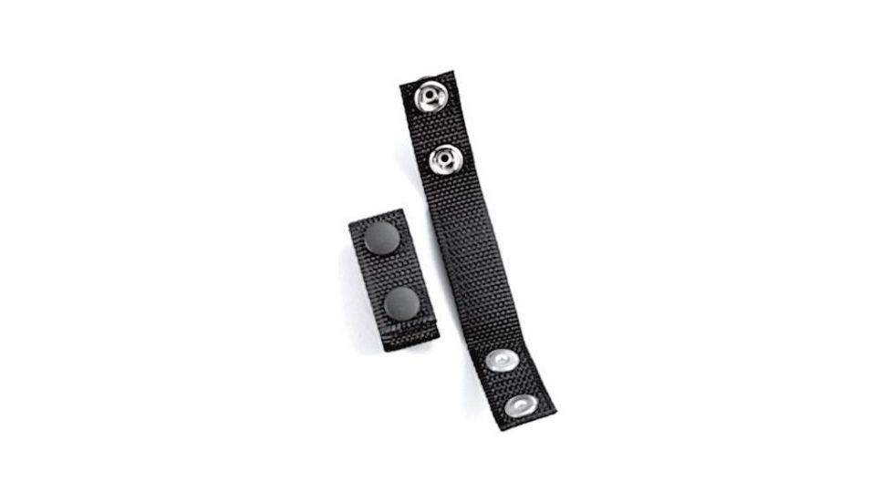 Uncle Mike's Belt Keepers, Molded BW 2 1/4in Belts, Set of 4, Snap Close, Card, Black, 88651