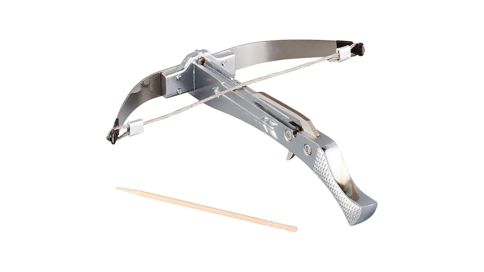 Uncommon Carry Silver Bowman Mini Crossbow, 4.13in Overall, Stainless Construction, Silver, BOW-S