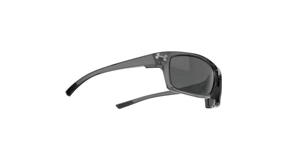 Under Armour Keepz ,Shiny Crystal Black Frame w/Black Rubber,Gray Lens, U8600062-030300