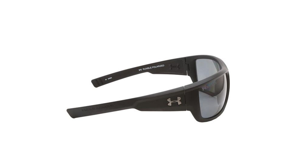 Under Armour Rumble Storm, Black w/Black Rubber, Gray Polarized Lens, U8630032-010108