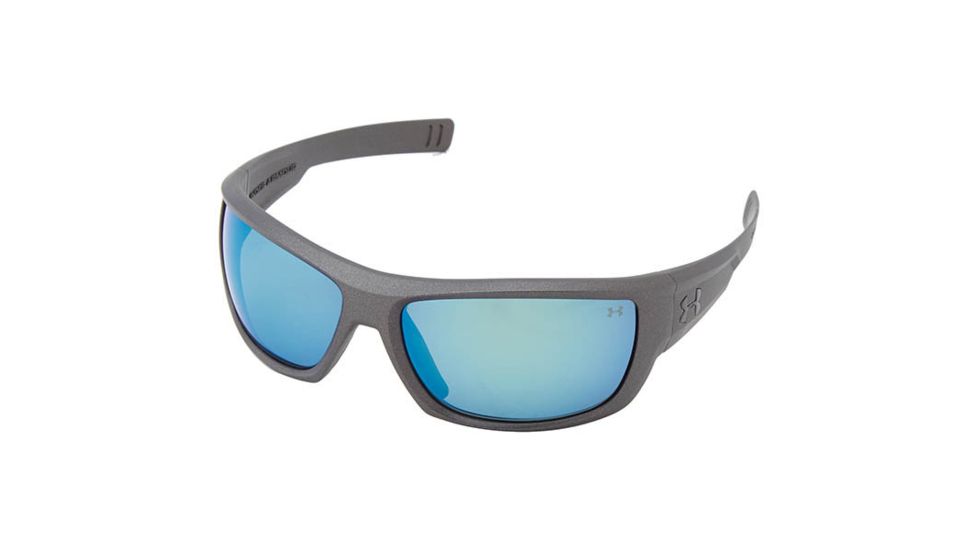 Under Armour Rumble Storm,Carbon w/Black Rubber,Gray Polarized w/Green, U8630032-060188