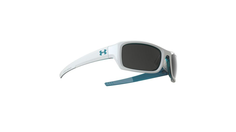 Under Armour Surge, Crystal Clear Frame w/Turquoise Base, Gray Lens, U8600033-6700