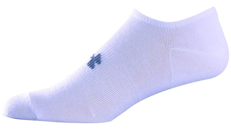 Under Armour 9-11 UAW No Show Liner 4 Pk U310-WHT-MD