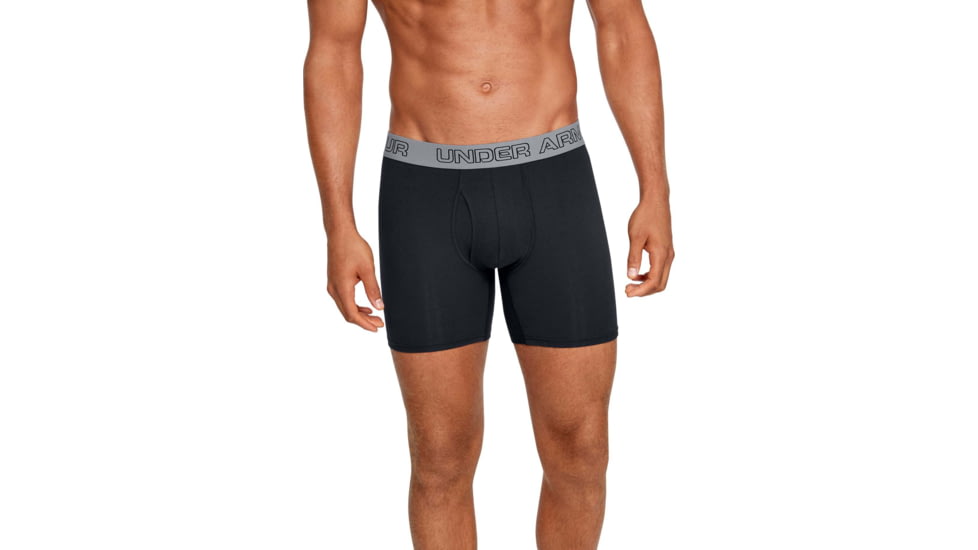 Under Armour Charged Cotton 6inch 3 Pk, Black/grey Band - 12772790013XL