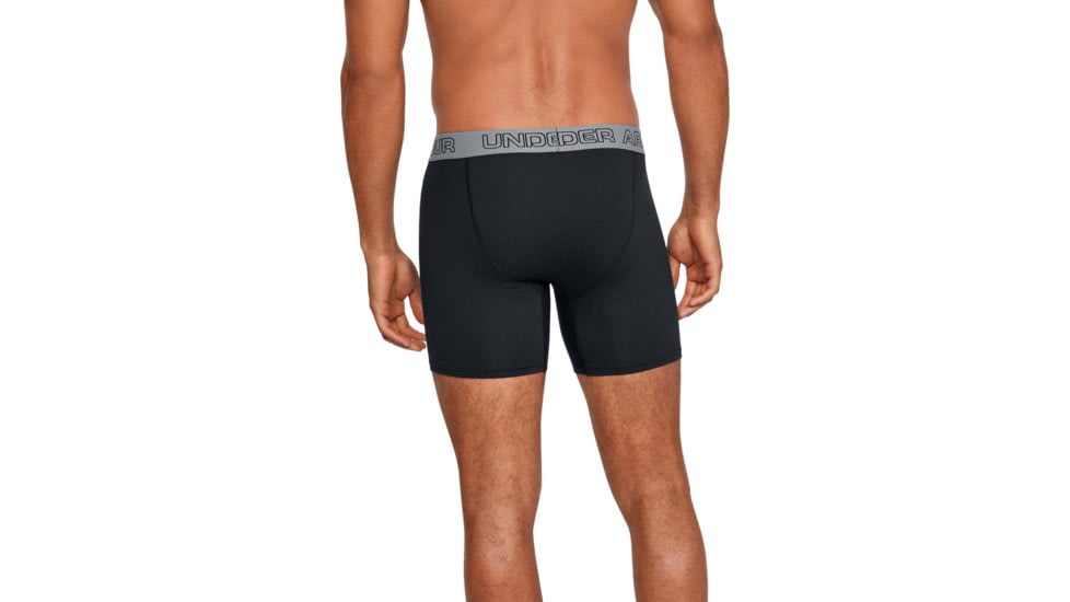 Under Armour Charged Cotton 6inch 3 Pk, Black/grey Band - 12772790013XL