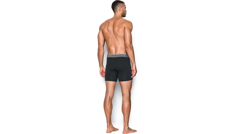 Under Armour Charged Cotton 6inch 3 Pk, Black/grey Band - 12772790013XL