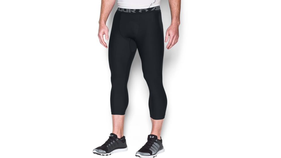 Under Armour HeatGear Armour 3/4 Legging - Men's, Medium, Black/Graphite, 1289574001MD