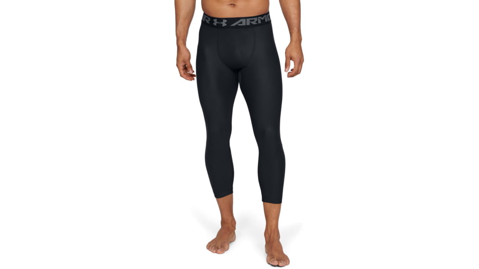 Under Armour HeatGear Armour 3/4 Legging - Men's, Medium, Black/Graphite, 1289574001MD