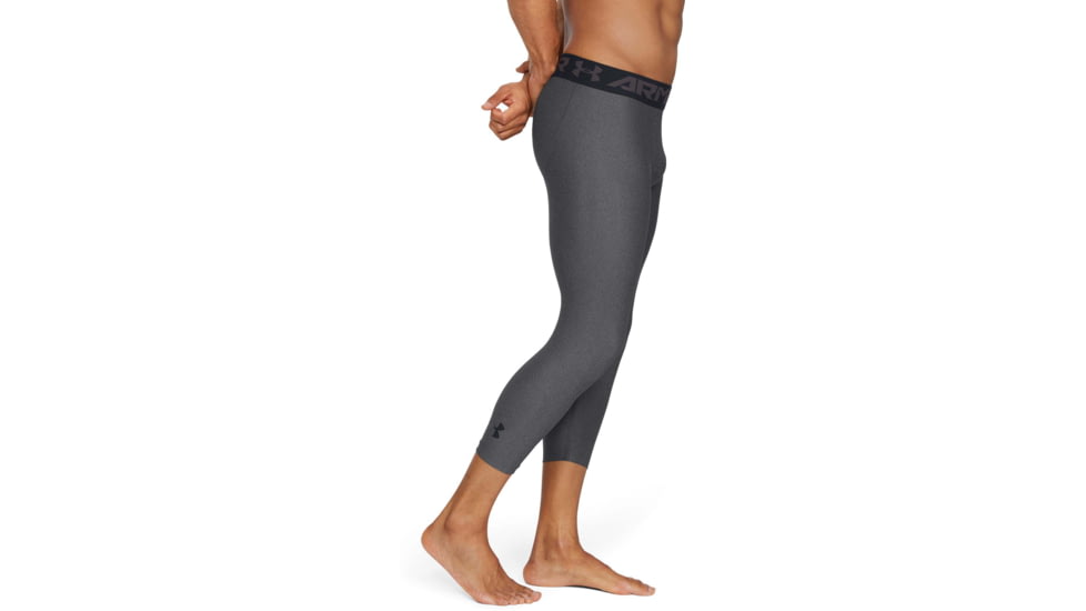 Under Armour HeatGear Armour 3/4 Legging - Men's, 3XL, Carbon Heather/Black, 12895740903XL