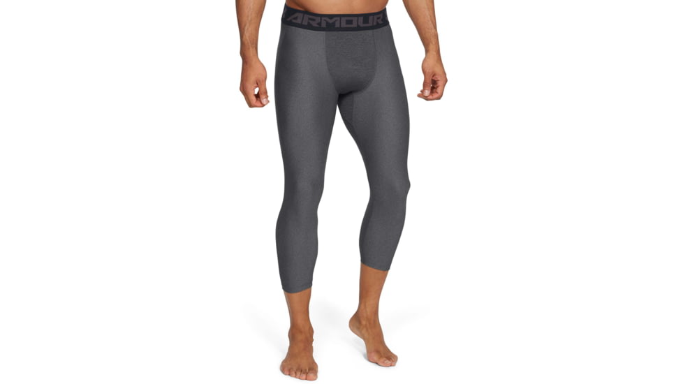 Under Armour HeatGear Armour 3/4 Legging - Men's, 3XL, Carbon Heather/Black, 12895740903XL