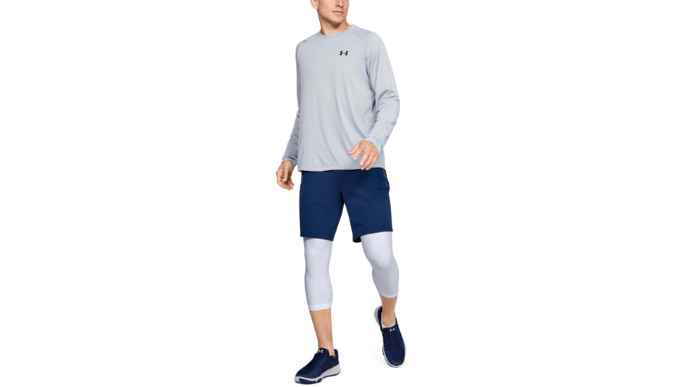 Under Armour HeatGear Armour 3/4 Legging - Men's, Extra Small, White/Graphite, 1289574100XS