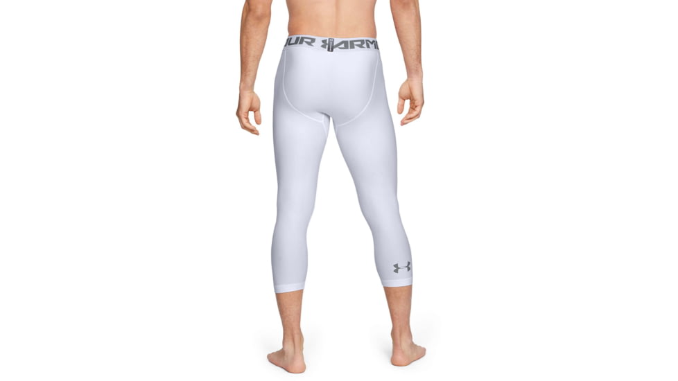 Under Armour HeatGear Armour 3/4 Legging - Men's, Extra Small, White/Graphite, 1289574100XS