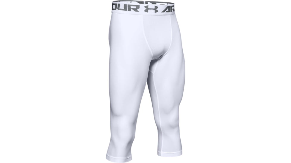 Under Armour HeatGear Armour 3/4 Legging - Men's, Extra Small, White/Graphite, 1289574100XS