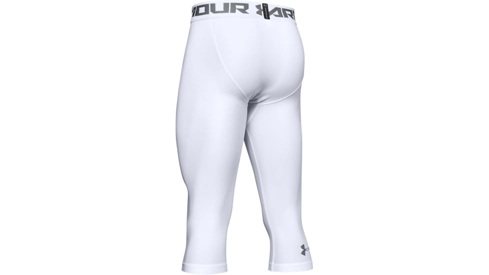 Under Armour HeatGear Armour 3/4 Legging - Men's, Extra Small, White/Graphite, 1289574100XS