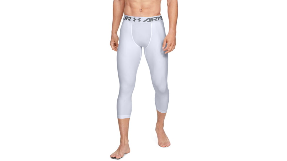 Under Armour HeatGear Armour 3/4 Legging - Men's, Extra Small, White/Graphite, 1289574100XS