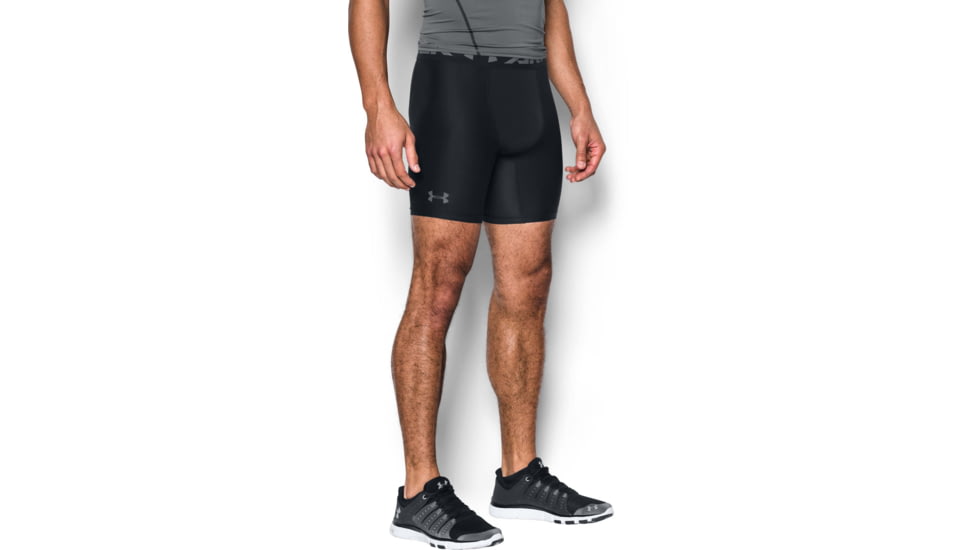 Under Armour HeatGear Armour Mid Boxer - Mens, Black, 2X-Large, 12895660012X