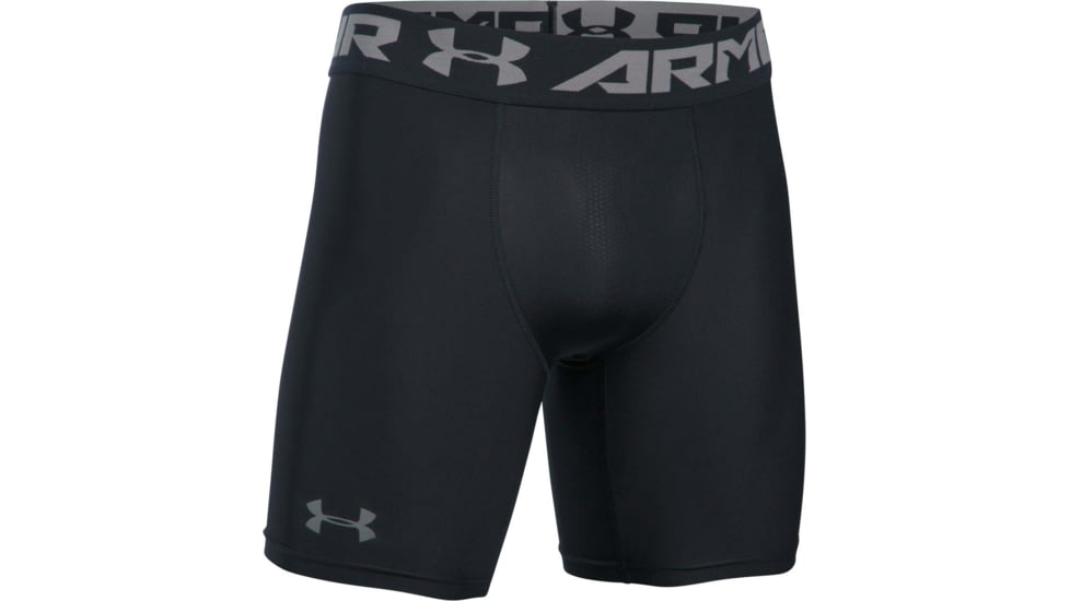 Under Armour HeatGear Armour Mid Boxer - Mens, Black, 2X-Large, 12895660012X