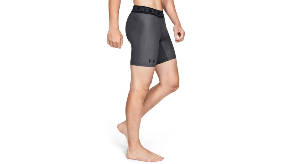 Under Armour HeatGear Armour Mid Boxer - Mens, Gray, Large, 1289566090LG
