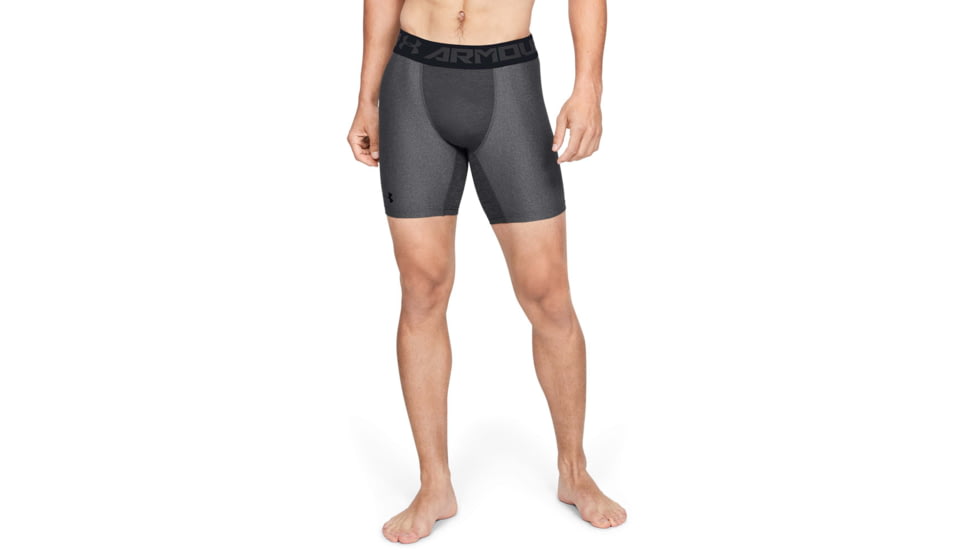 Under Armour HeatGear Armour Mid Boxer - Mens, Gray, Large, 1289566090LG