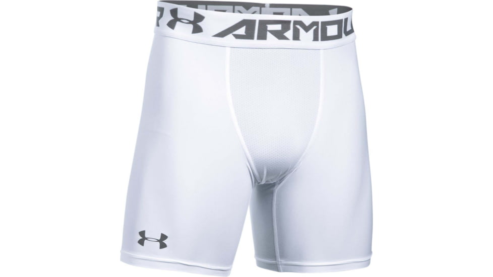 Under Armour HeatGear Armour Mid Boxer - Mens, White, X-Large, 1289566100XL