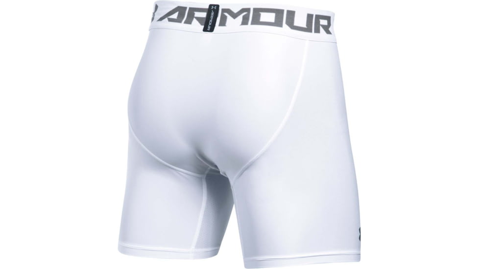 Under Armour HeatGear Armour Mid Boxer - Mens, White, X-Large, 1289566100XL