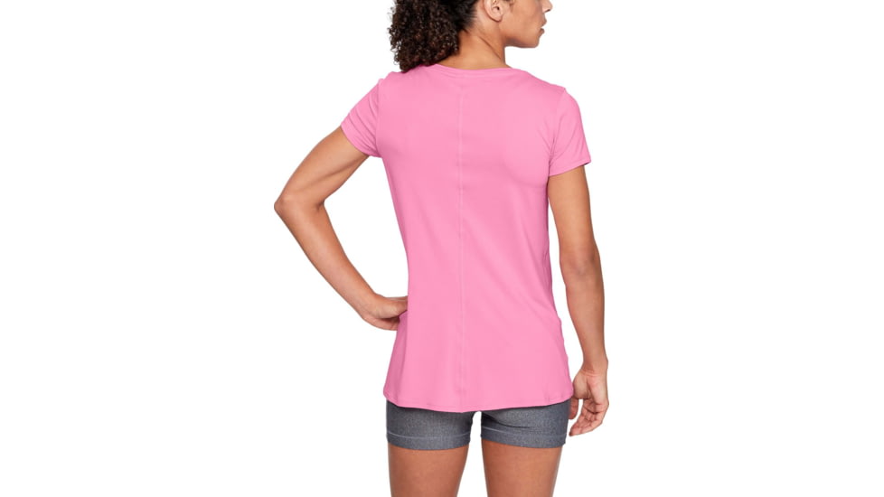 Under Armour HeatGear Armour Short Sleeve Shirt - Mens, Lipstick, Medium, 1328964691MD