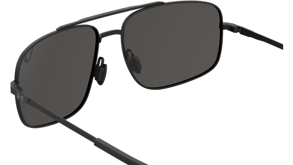 Under Armour Impulse Sunglasses with Matte Black Frame and Grey Polarized Lens, Medium, UA0015GS 003-M9