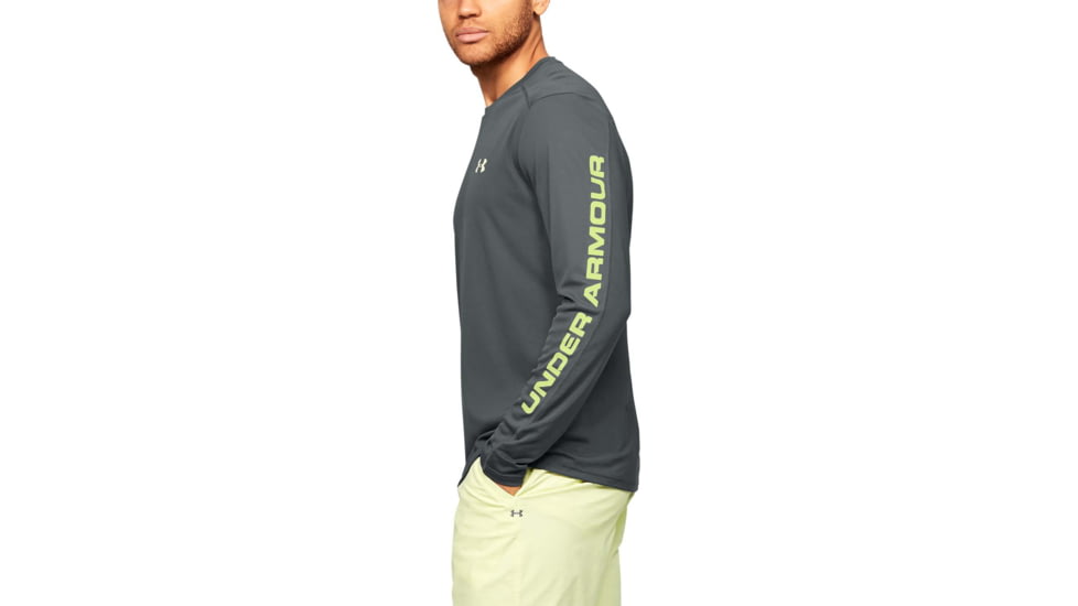 Under Armour Iso-Chill Shore Break Long Sleeve Shirt - Mens, Pitch Gray, Medium, 1351139012MD