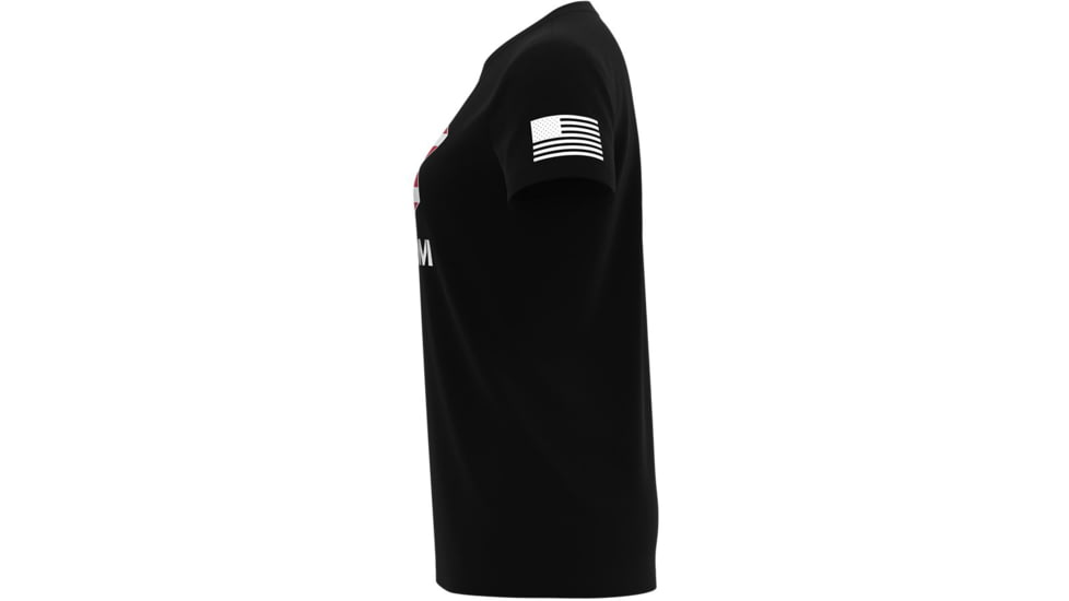 Under Armour New Freedom Logo T-Shirt - Womens, Black / White, Large, 1370815002LG