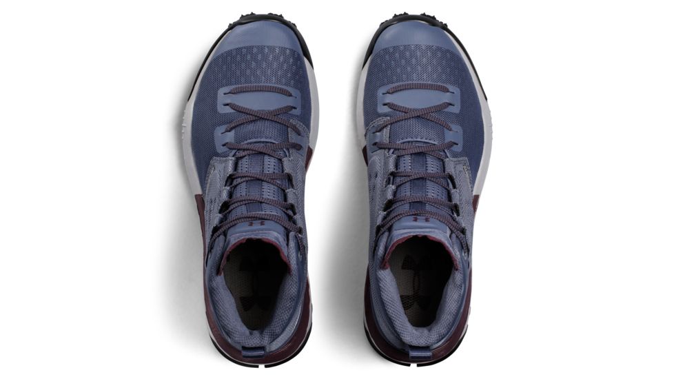 Under Armour Newell Ridge Mid GTX Hiking Shoe - Women's-Apollo Gray/Steel/Raisin Red-Medium