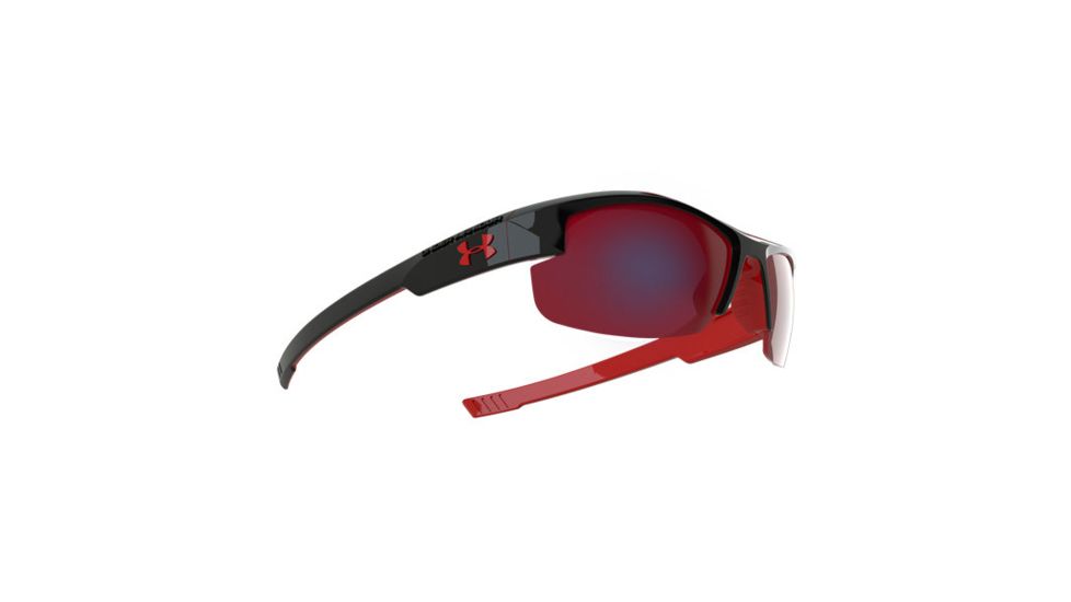 Under Armour Nitro L, Shiny Black Frame w/Red Rubber, Gray w/Infrared, U8600048-6001