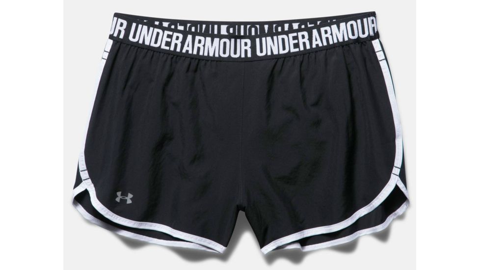 Under Armour Perfect Pace Short - Women's-Black/White/Reflective-Large