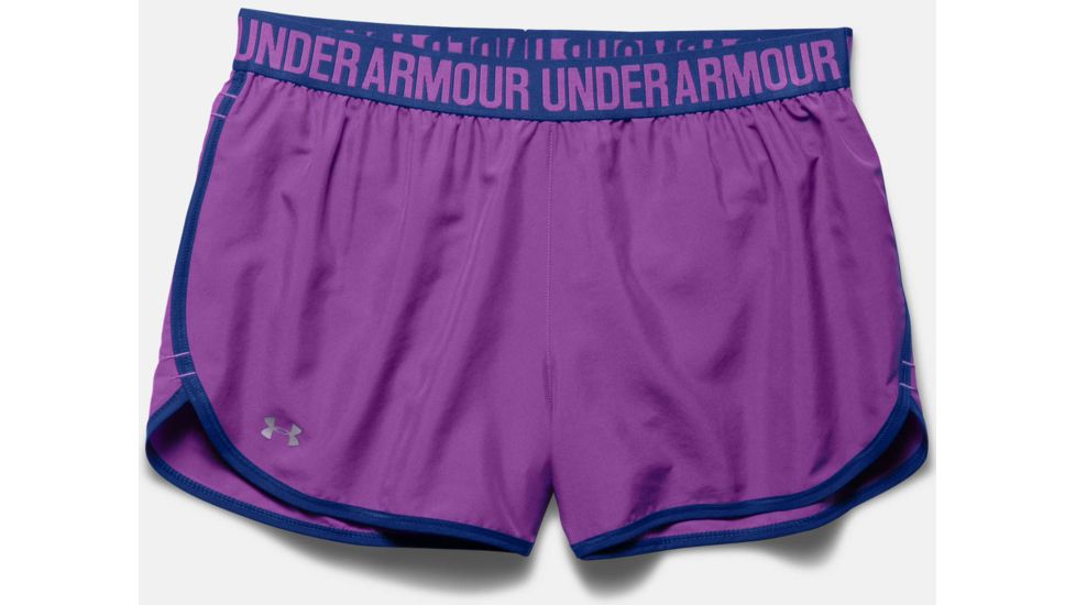 Under Armour Perfect Pace Short - Women's-Mega Magenta/Cobalt/Reflective-Medium