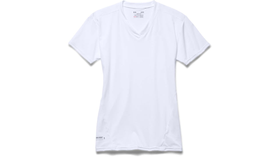 Under Armour Tactical HeatGear Compression V-Neck T-Shirt - Mens, White, 3X-Large, 12160101003X
