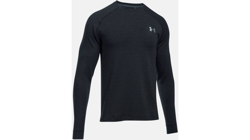 Under Armour Tech Terry Crew Shirt - Men's-Black/Black/Silver-Small