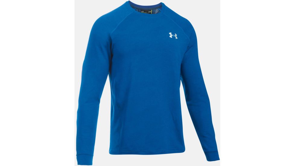 Under Armour Tech Terry Crew Shirt - Men's-Blue Marker/Blue Marker/Silver-Small