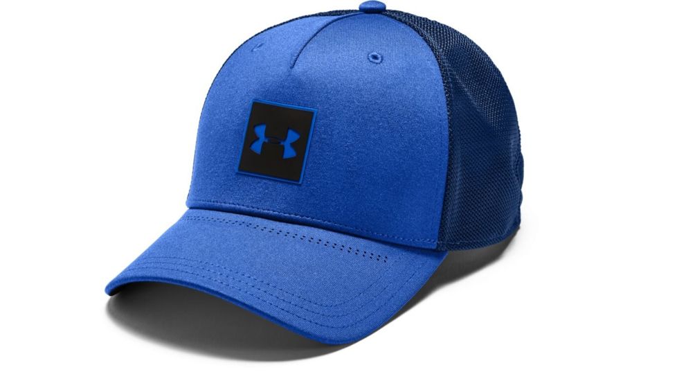 Under Armour UA Armour Twist Trucker Cap - Mens, One Size Fits All, Blue, 1351416487OSFA
