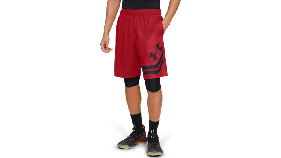 Under Armour UA Baseline 10in Court Short - Men's, 3XL, Red, 13512856003X
