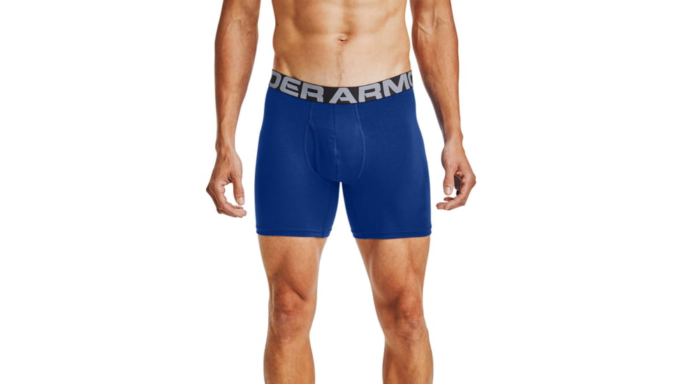 Under Armour UA Charged Cotton 6in Boxer Briefs 3 Pack - Mens, Royal, 3XL, 13636174003X
