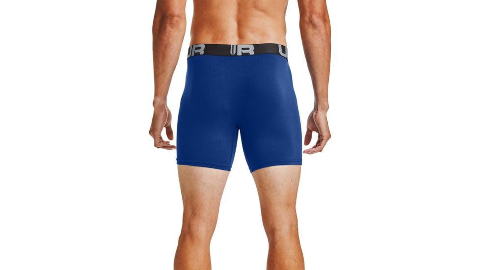 Under Armour UA Charged Cotton 6in Boxer Briefs 3 Pack - Mens, Royal, 3XL, 13636174003X