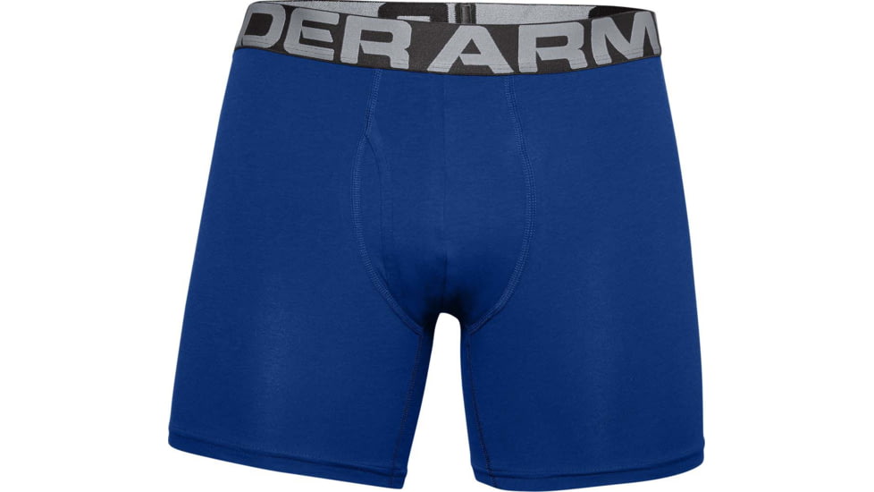 Under Armour UA Charged Cotton 6in Boxer Briefs 3 Pack - Mens, Royal, 3XL, 13636174003X